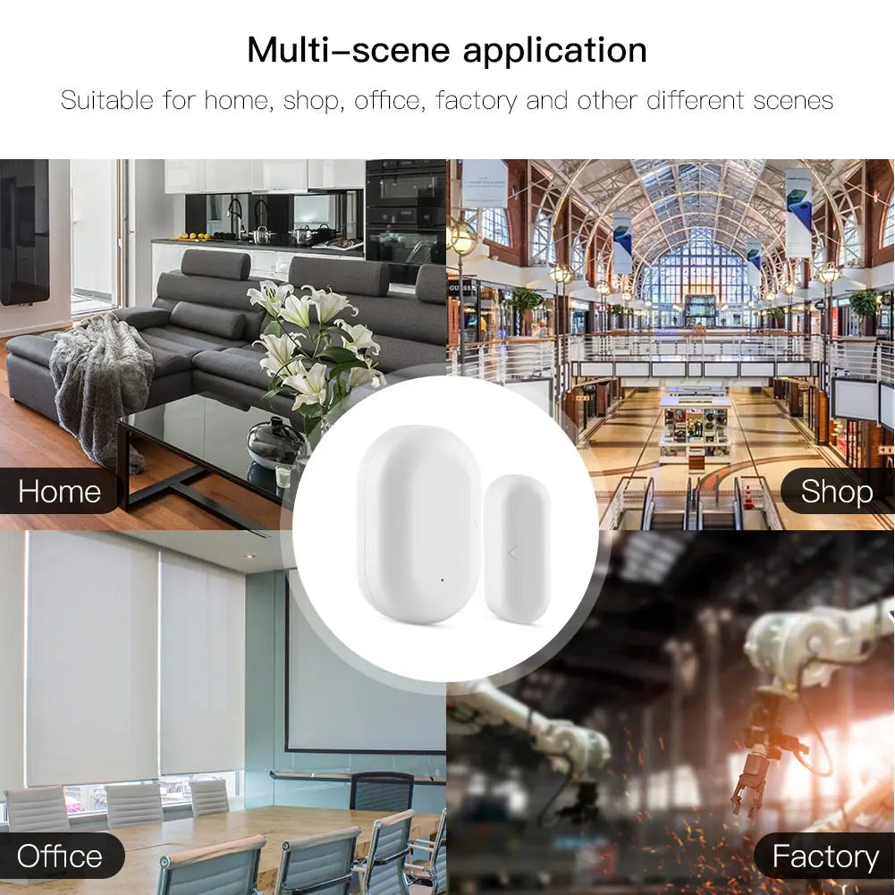 Capteur de fenêtre de porte de portail intelligent Tuya ZigBee - Détecteur de sécurité WiFi contrôle via les applications SmartLife Google Alexa