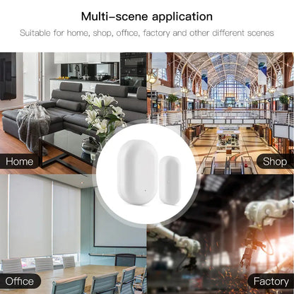 Capteur de fenêtre de porte de portail intelligent Tuya ZigBee - Détecteur de sécurité WiFi contrôle via les applications SmartLife Google Alexa