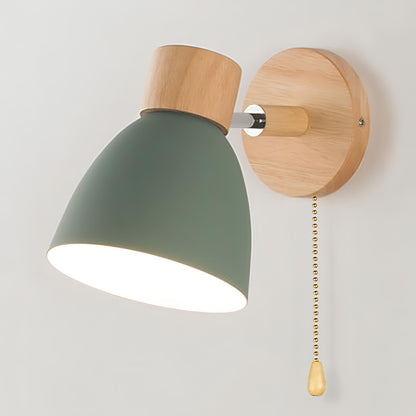 Floroux - lampe murale en bois nordique moderne avec interrupteur