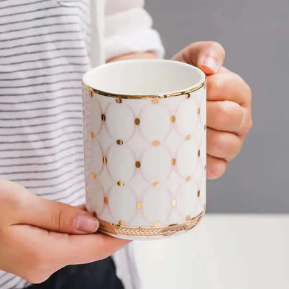 Tasse à café en céramique de luxe avec couvercle