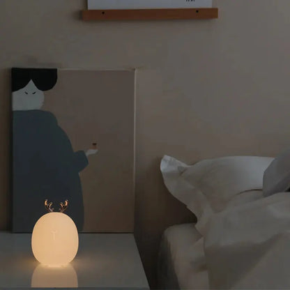 Floroux Night Lamp | Rechargeable USB LED Children's Lamp | Illuminated Animal Decoration | Rabbit & Deer
