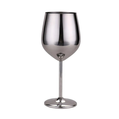 Verre à vin en acier inoxydable teinté miroir