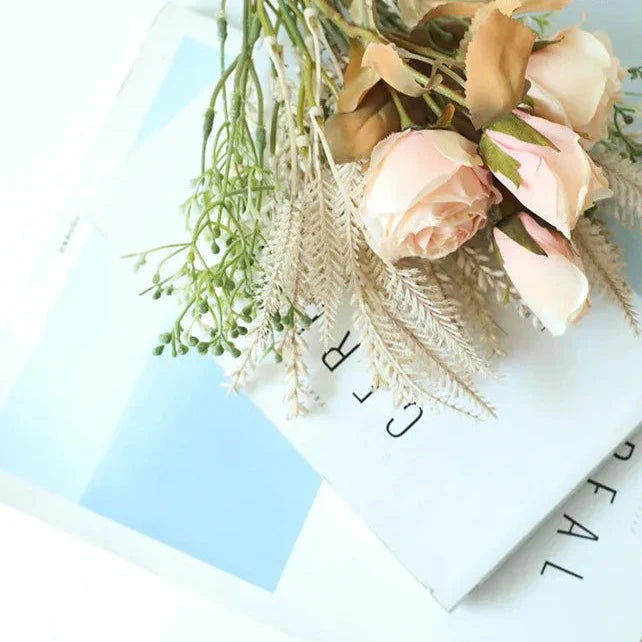 Floroux Eternal Rose Bouquet Fake | Elegant Decorative Flowers | Durable and Low Maintenance