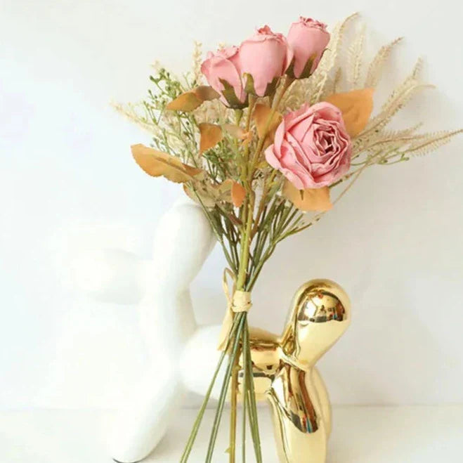 Floroux Eternal Rose Bouquet Fake | Elegant Decorative Flowers | Durable and Low Maintenance
