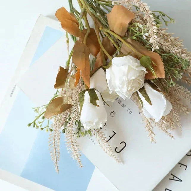 Floroux Eternal Rose Bouquet Fake | Elegant Decorative Flowers | Durable and Low Maintenance