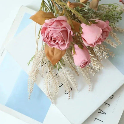 Floroux Eternal Rose Bouquet Fake | Elegant Decorative Flowers | Durable and Low Maintenance