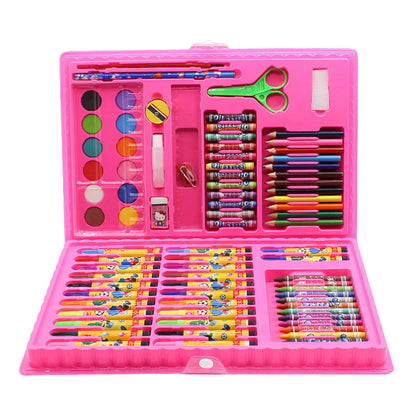 Ensemble d'art pour enfants de 86 pièces - Crayons de couleur, marqueurs, crayons et pinceaux pour le jeu créatif - Idéal pour les cadeaux de maternelle et une utilisation à domicile