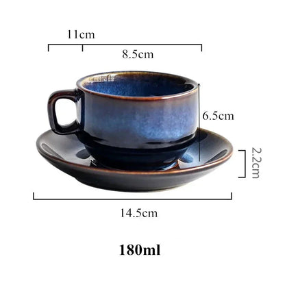 Ensemble de tasses en céramique Floroux | Tasses à café fabriquées à la main | Tasses à espresso et à thé de haute qualité