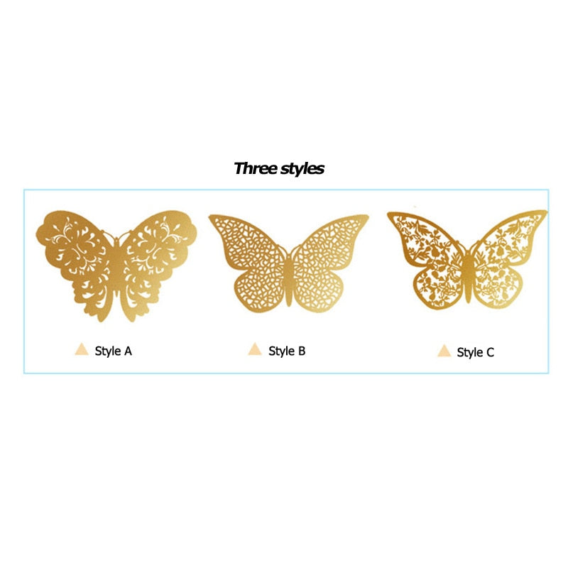 Autocollants Muraux 3D Papillon | Parfait pour les Mariages