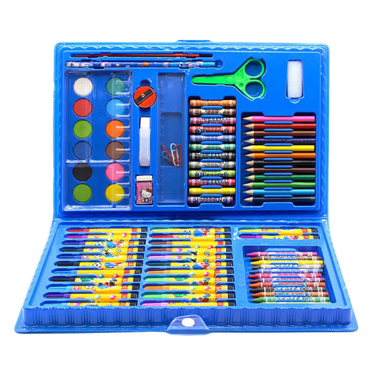 Ensemble d'art pour enfants de 86 pièces - Crayons de couleur, marqueurs, crayons et pinceaux pour le jeu créatif - Idéal pour les cadeaux de maternelle et une utilisation à domicile