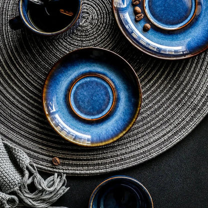 Ensemble de tasses en céramique Floroux | Tasses à café fabriquées à la main | Tasses à espresso et à thé de haute qualité