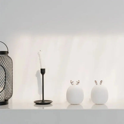 Floroux Night Lamp | Rechargeable USB LED Children's Lamp | Illuminated Animal Decoration | Rabbit & Deer