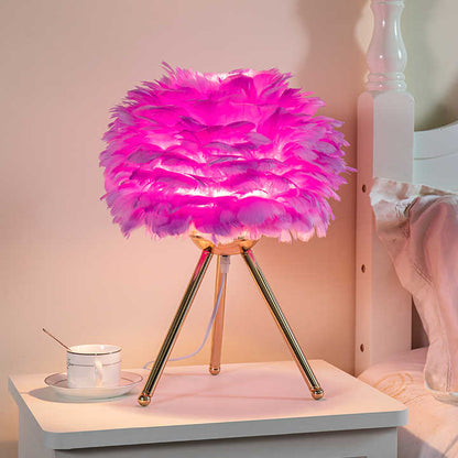 Floroux Dimmable table lamp | Elegant feather lamp for home and office
