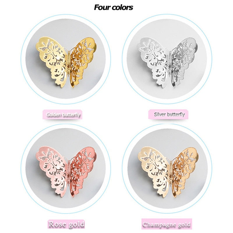 Autocollants Muraux 3D Papillon | Parfait pour les Mariages