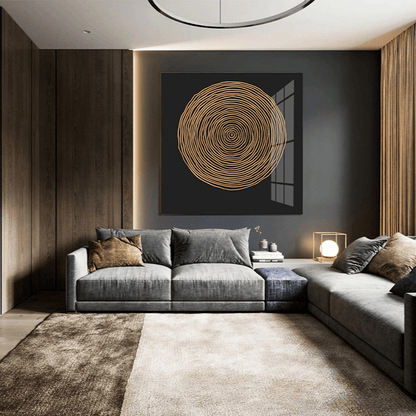 Toile d'or nordique abstraite