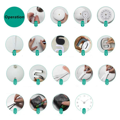 Horloge DecoVision – Horloge Murale 3D avec Effet Miroir pour Salon