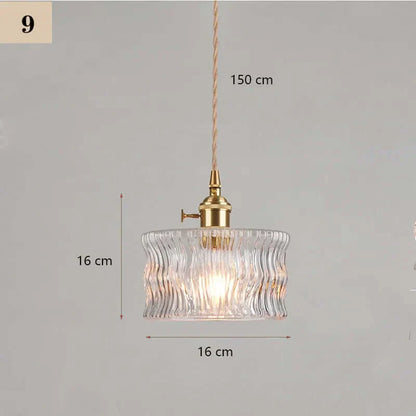 Suspension de fleurs en verre teinté classique en cuivre +
