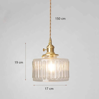 Suspension de fleurs en verre teinté classique en cuivre +