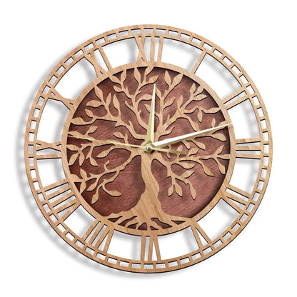 Floroux | Horloge murale en bois