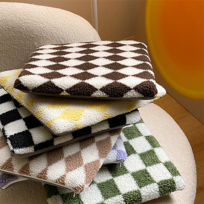 Coussin de siège avec motif losange en damier