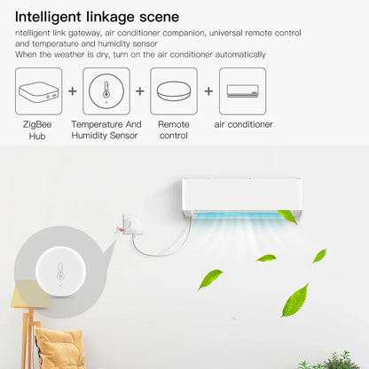 Capteur de température et d'humidité intelligent Tuya ZigBee - Surveillance et contrôle WiFi via les applications SmartLife Google Alexa