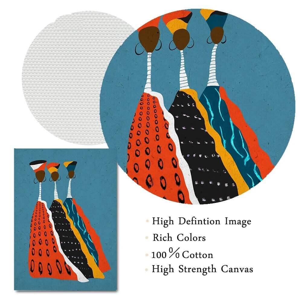 Art mural côtier ethnique africain impressions premium