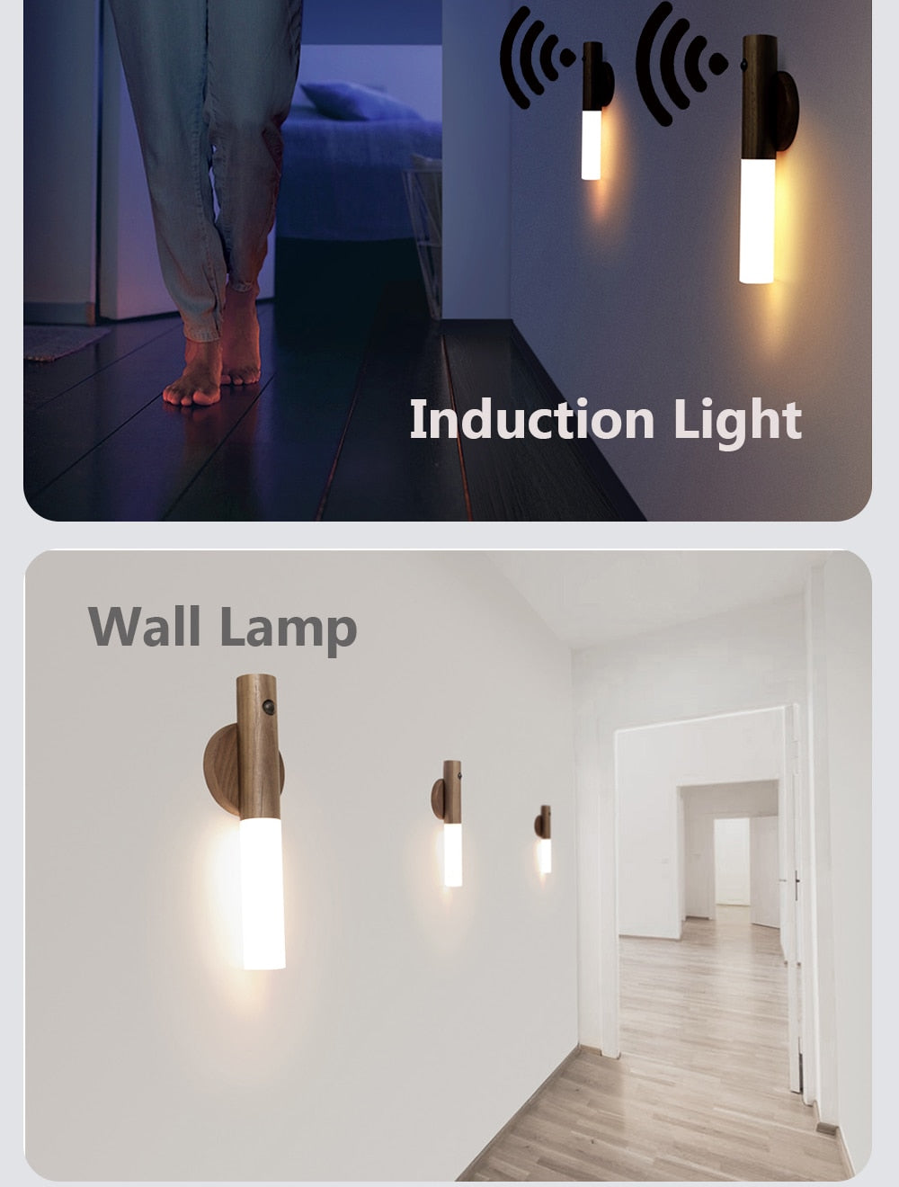 Floroux LED night light with motion sensor | Rechargeable | Magnetic mounting