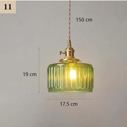 Suspension de fleurs en verre teinté classique en cuivre +