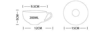 Tasse à café en porcelaine Bone China élégante - Design luxueux et unique