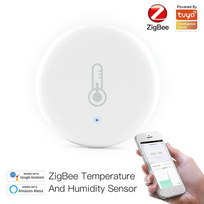 Capteur de température et d'humidité intelligent Tuya ZigBee - Surveillance et contrôle WiFi via les applications SmartLife Google Alexa