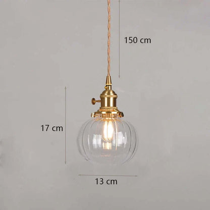 Suspension de fleurs en verre teinté classique en cuivre +