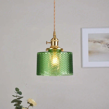 Suspension de fleurs en verre teinté classique en cuivre +