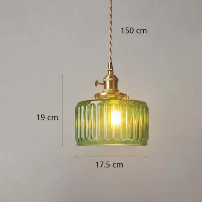 Suspension de fleurs en verre teinté classique en cuivre +