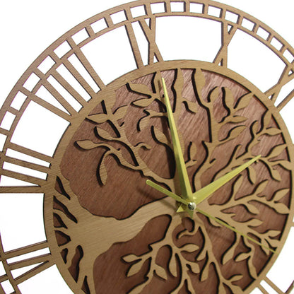 Floroux | Horloge murale en bois