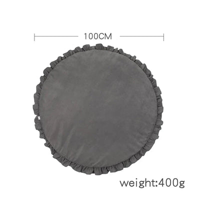 CozyCotton Tapis Rond – Tapis de Jeu et de Rampement Doux