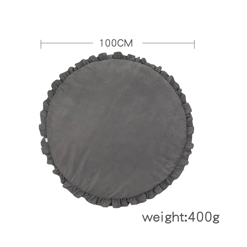 CozyCotton Tapis Rond – Tapis de Jeu et de Rampement Doux