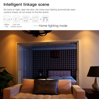 Capteur de fenêtre de porte de portail intelligent Tuya ZigBee - Détecteur de sécurité WiFi contrôle via les applications SmartLife Google Alexa
