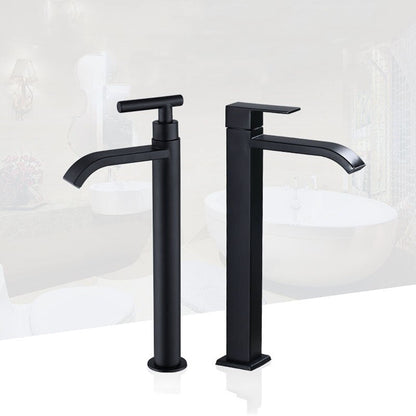 Cold Water Tap Matt Black Floroux | Single Tap for Sink Installation | Modern Design | Rust Resistant