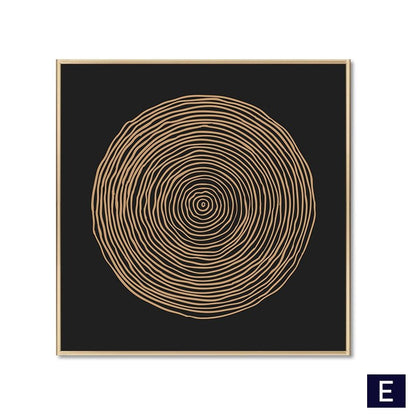 Toile d'or nordique abstraite