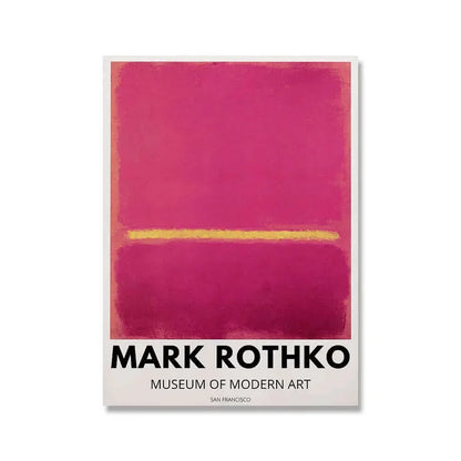 Affiche rétrospective Mark Rothko provenant de divers musées