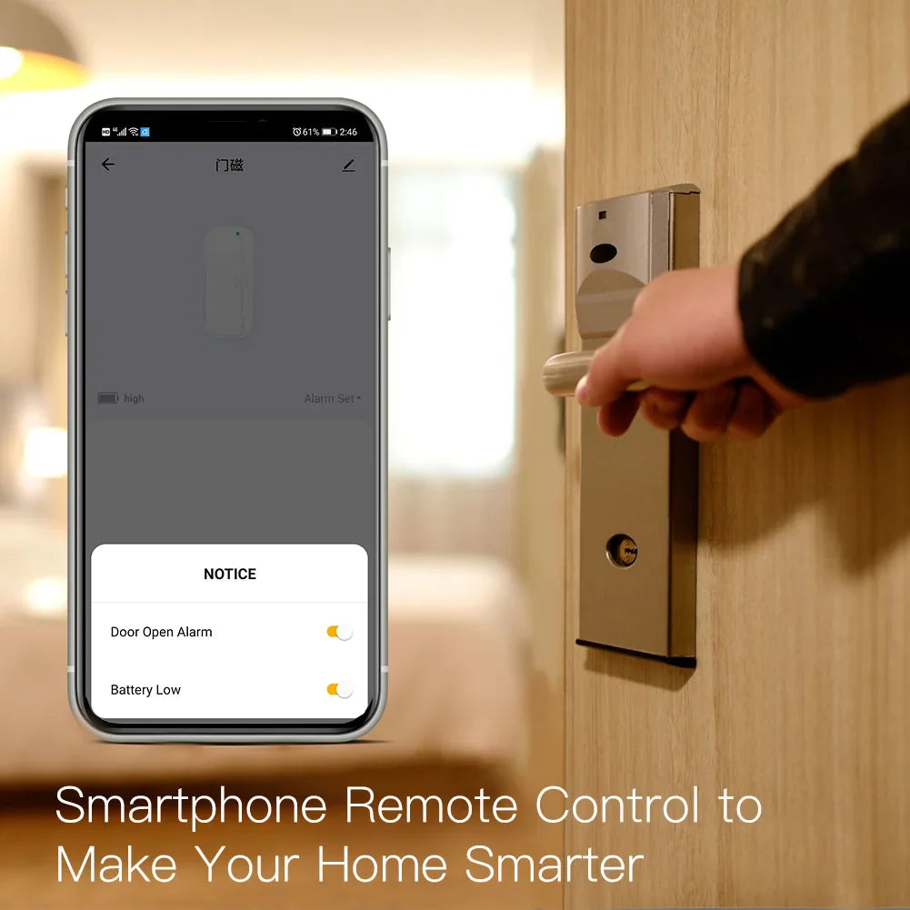 Capteur de fenêtre de porte de portail intelligent Tuya ZigBee - Détecteur de sécurité WiFi contrôle via les applications SmartLife Google Alexa