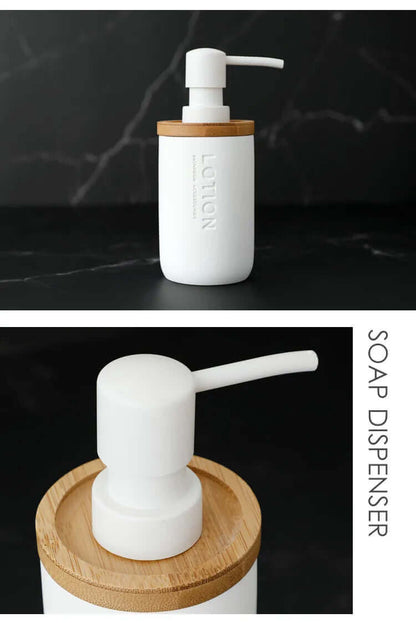 Ensemble d'accessoires de salle de bain design en noir ou blanc