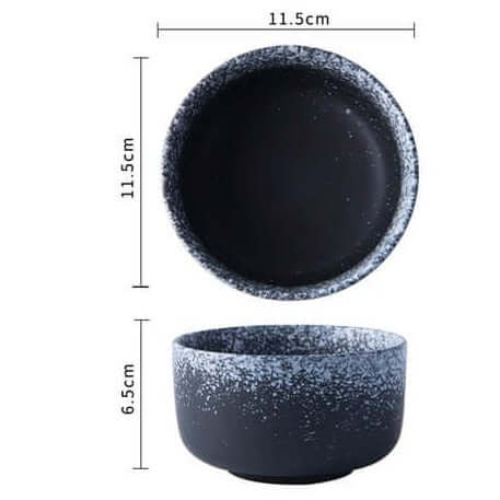 Bol en céramique avec cadres