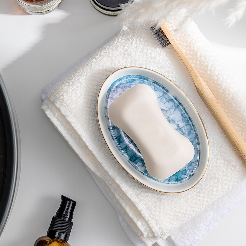 Porte-savon "Julia" en céramique et porcelaine
