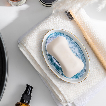 Porte-savon "Julia" en céramique et porcelaine