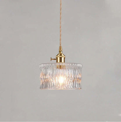 Suspension de fleurs en verre teinté classique en cuivre +