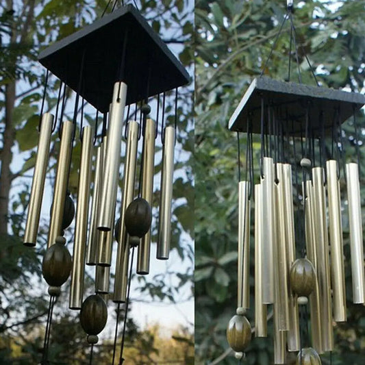 Carillon éolien – AetherChime – acier inoxydable – grand et atmosphérique