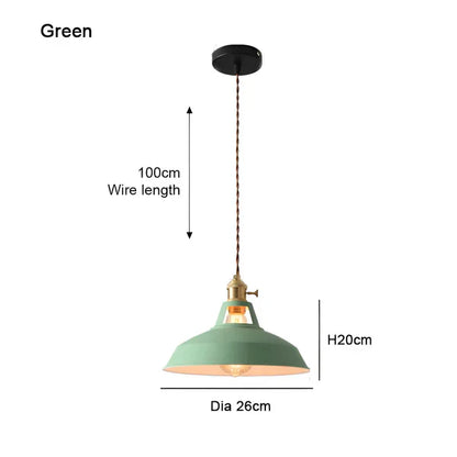 Floroux | BarnFlare Plafonniers - Lampe Pendante LED Macaron Industrielle Colorée