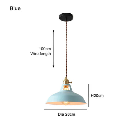 Floroux | BarnFlare Plafonniers - Lampe Pendante LED Macaron Industrielle Colorée