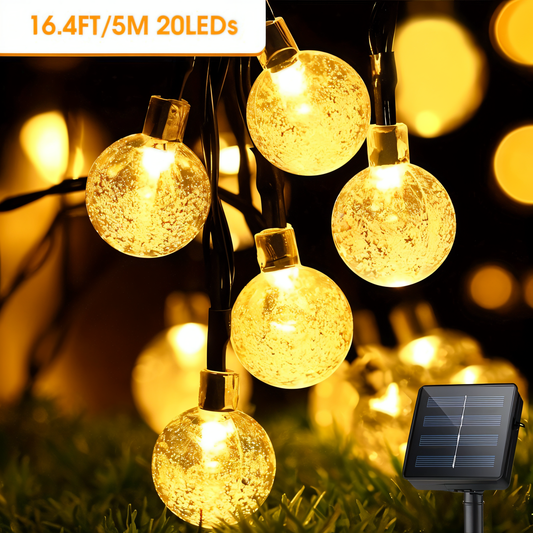 BubbleOrb - Lumières à guirlande solaires pour l'extérieur